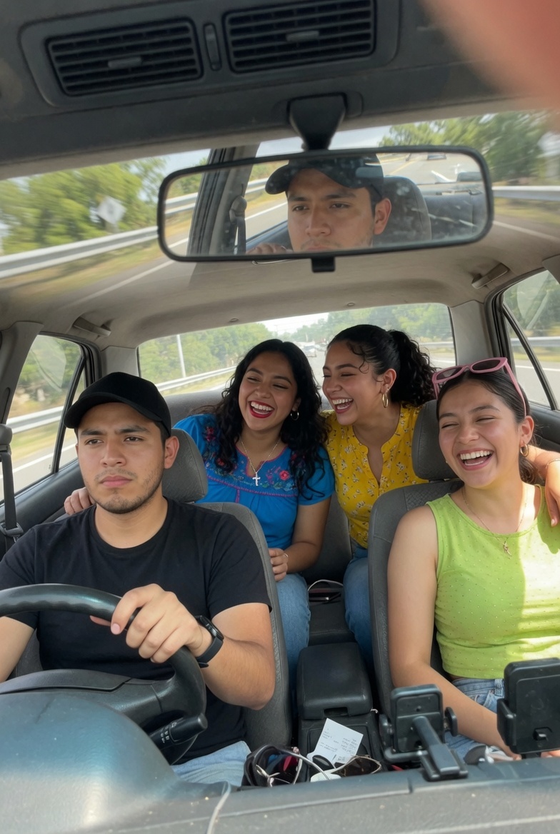 El semáforo se volvió borroso frente a sus ojos. Javier no giró la cabeza. Algo profundo se quebraba en su interior, mientras conducía en silencio.