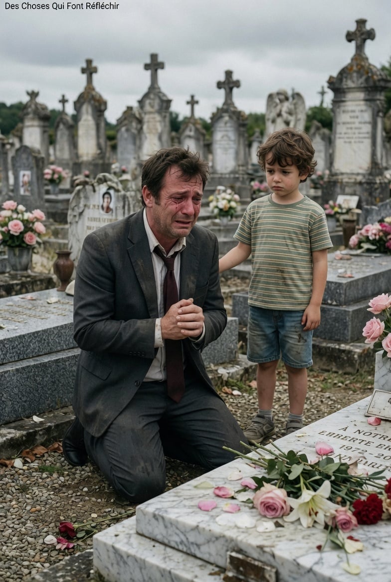 Monsieur, votre fils m’a donné ce t-shirt hier. L’homme se figea devant la tombe. Le petit garçon portait exactement le même vêtement que son fils enterré. Une phrase qui brisa tout.