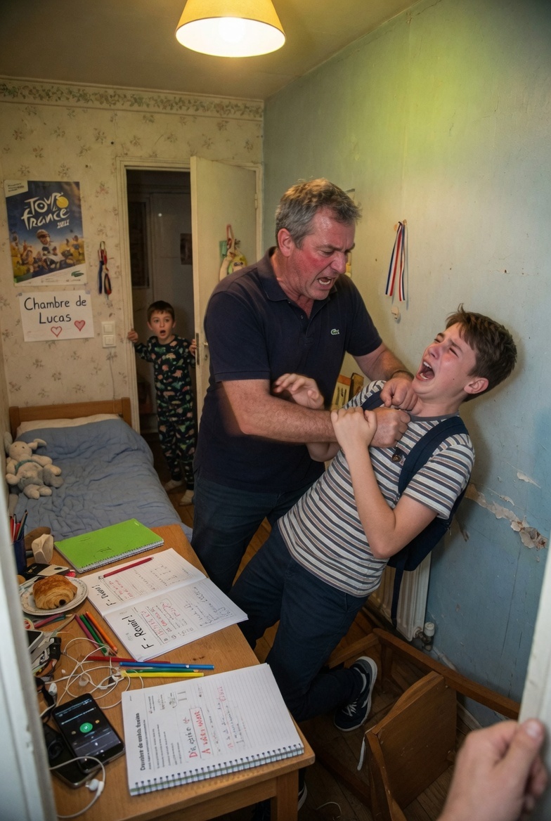 Mon père a fait irruption dans ma chambre en hurlant : ‘Qui a dit à ta mère ?’ Et il m’a étouffé. Les murs tremblaient. Sa voix était un mélange de rage et de peur.