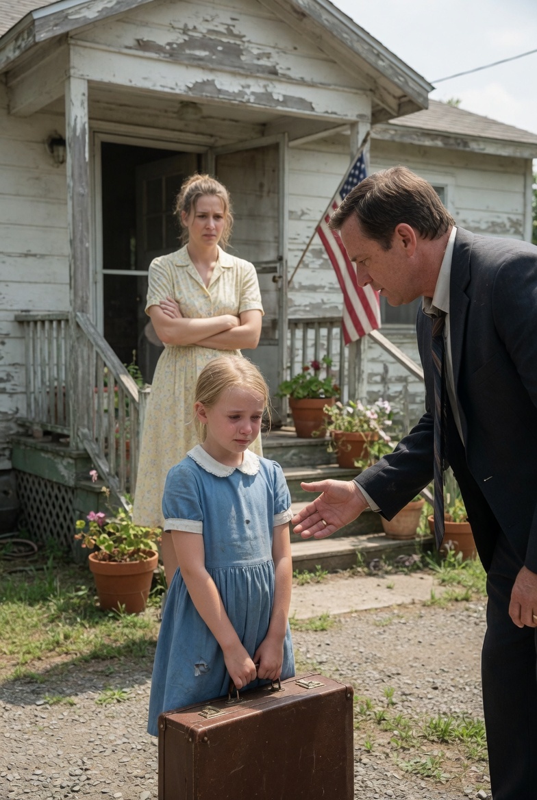 Une fillette de 6 ans est traînée dans la cour par sa belle-mère et son amant, juste après l’enterrement de son père. Ils lui versent un seau d’eau froide sur la tête pour ‘chasser la malchance’. Soudain, une voiture de luxe s’arrête. Un homme riche en descend.