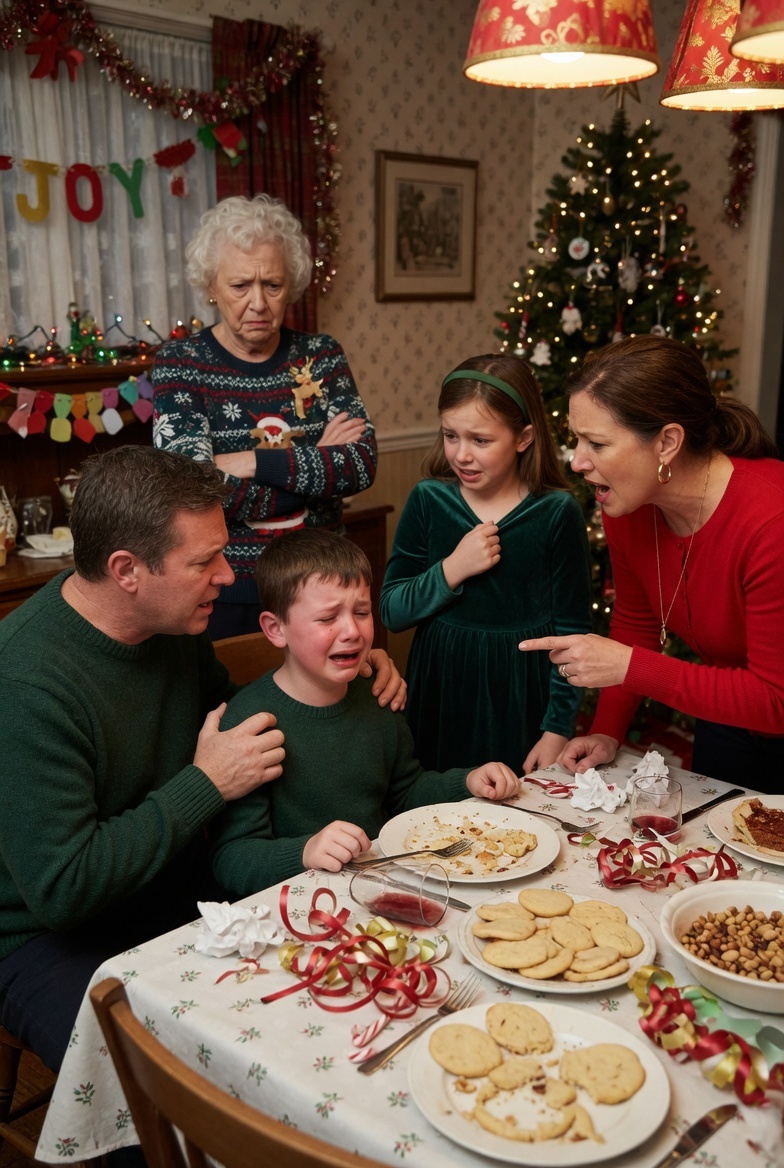 Pendant le dîner de Noël, ma belle-mère a servi un biscuit aux arachides à mon fils allergique de trois ans. Il s’est étouffé et a arrêté de respirer. Mon mari m’a retenue en murmurant : ‘Laisse-le s’étouffer et mourir. On en fera un meilleur.’
