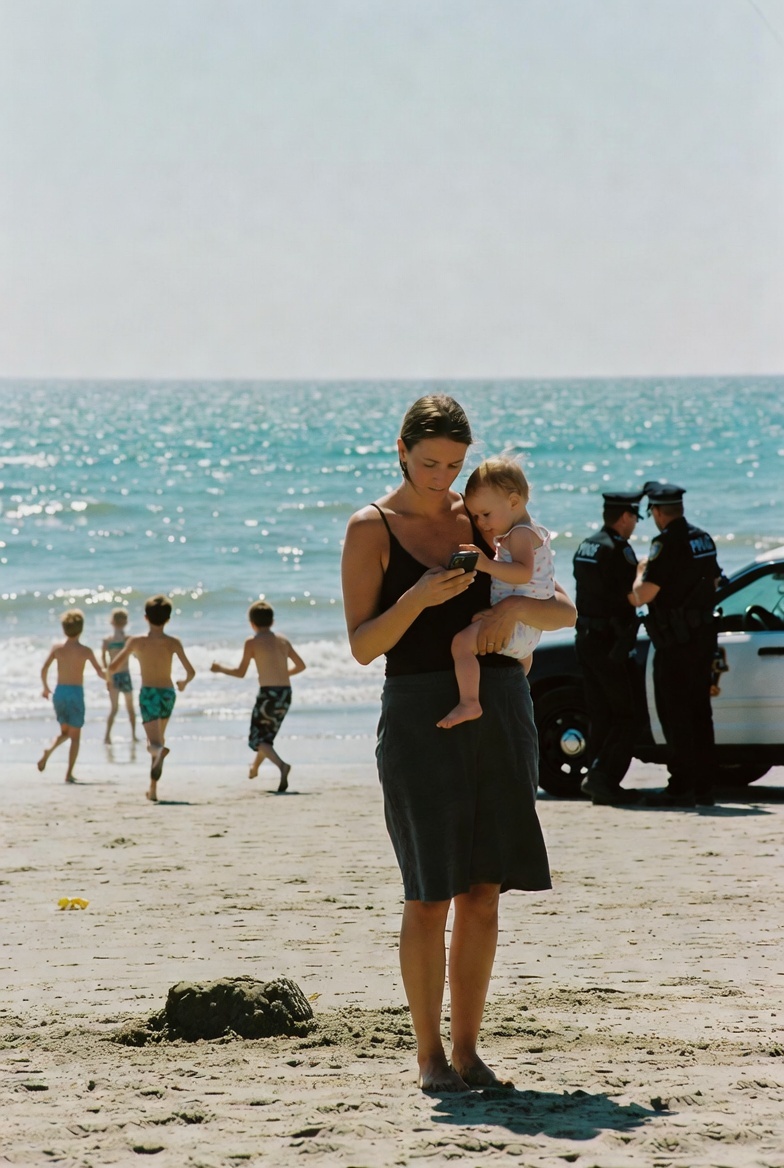 J’ai reçu un texto inconnu sur la plage avec mes enfants. ‘Partez discrètement. Votre vie en dépend.’ Mon cœur s’est arrêté. Que cachaient-ils vraiment?