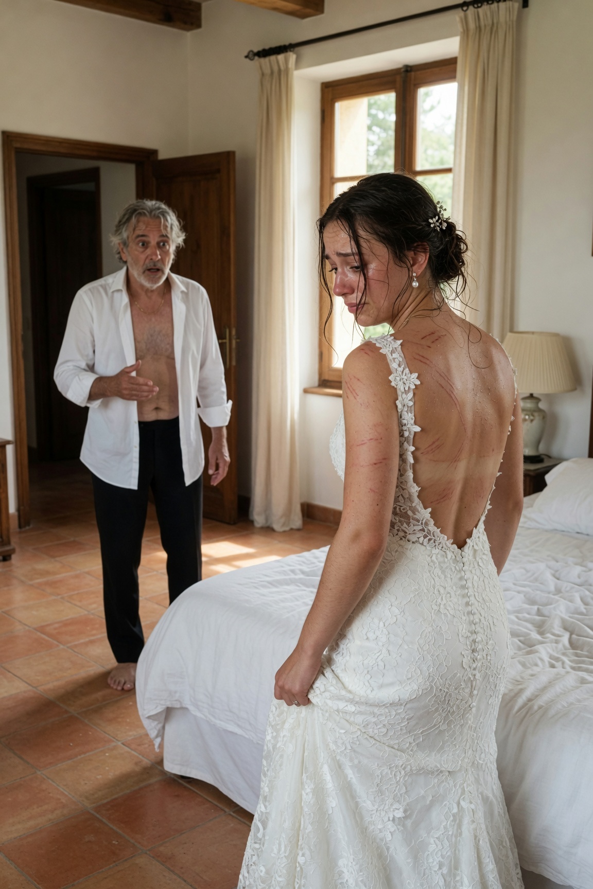 MILLIONNAIRE DE 60 ANS ÉPOUSE UNE SERVEUSE DE 23 ANS. LORS DE LEUR NUIT DE NOCES, EN DÉGRAFFANT SA ROBE, IL DÉCOUVRE LE SECRET GLACIAL SUR SON CORPS

PARTIE 1

À 60 ans, Roberto avait tout réglé. Il avait bâti un empire avec son entreprise de construction à Monterrey, et à son âge, la société s’attendait à ce qu’il ralentisse le rythme.

Normalement, il aurait dû prendre sa retraite, aller dans son ranch le week-end et se consacrer à gâter ses petits-enfants. S’effacer doucement dans une routine d’homme âgé qui ne surprend plus personne.
