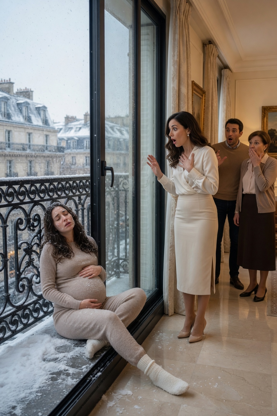 Ma belle-sœur m’a enfermée sur un balcon glacial alors que j’étais enceinte de sept mois… Mais ce que les médecins ont découvert à l’hôpital a fait que mon mari a cessé de la défendre pour toujours.

« Peut-être qu’un peu d’air froid t’apprendra à arrêter de faire ta fragile, Mariana. Les femmes de cette famille ne s’effondrent pas juste parce qu’elles sont enceintes. »

J’ai entendu la porte coulissante en verre se refermer derrière moi, et pendant une seconde, j’ai pensé que ce ne pouvait être qu’une erreur.