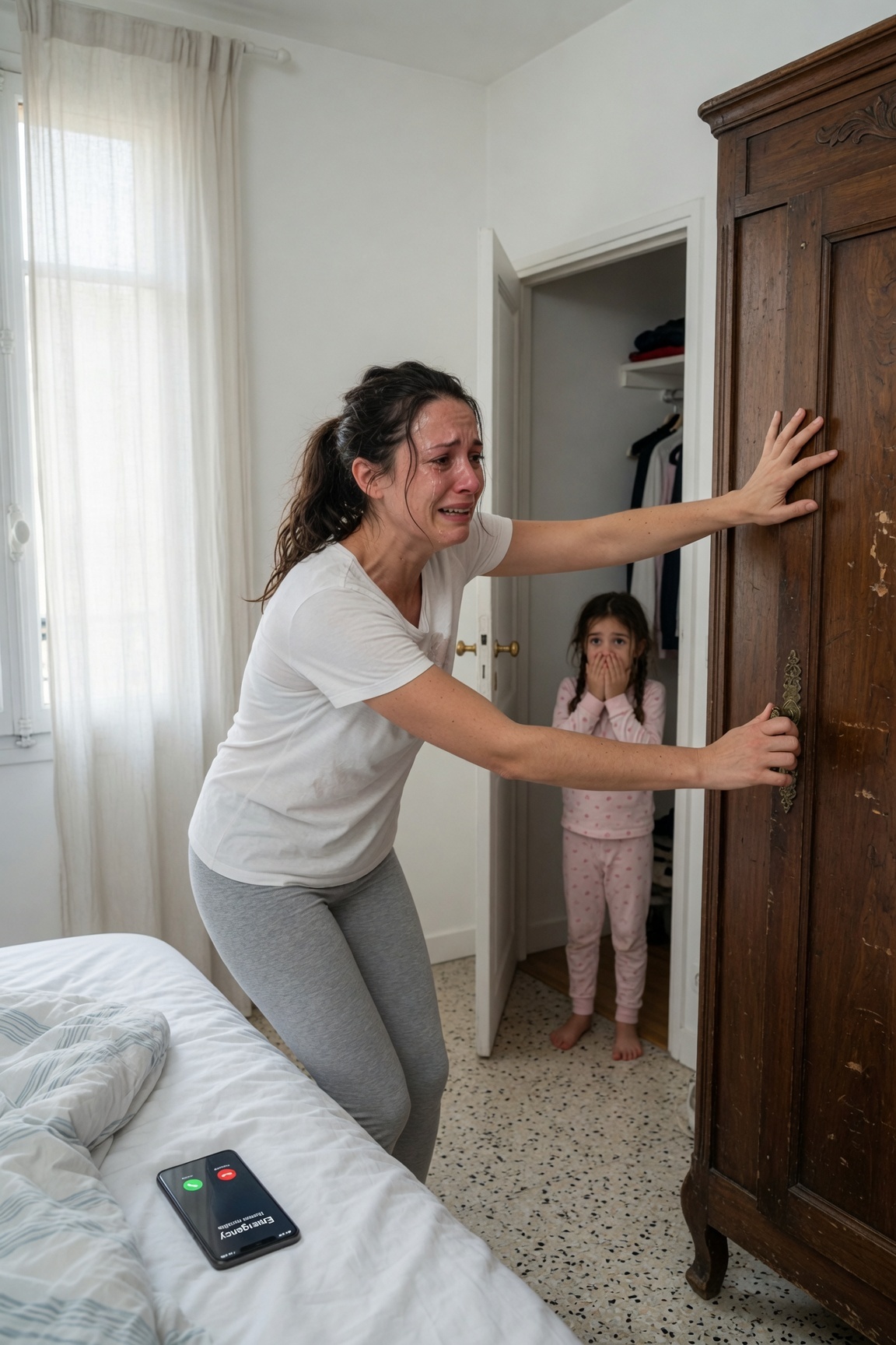 MON MARI « EST PARTI EN VOYAGE D’AFFAIRES »… PUIS MA FILLE DE SIX ANS A CHUCHOTÉ : « MAMAN, IL FAUT FUIR. TOUT DE SUITE. »

Mon mari avait à peine quitté l’allée que ma fille de six ans s’est glissée dans la cuisine et a chuchoté comme si elle portait une grenade dégoupillée.

« Maman… il faut fuir. Tout de suite. »

Ce n’était pas le chuchotement théâtral des enfants qui jouent aux espions. Celui-ci venait d’un endroit trop vieux pour elle. Serré. Urgent. Terrifié.