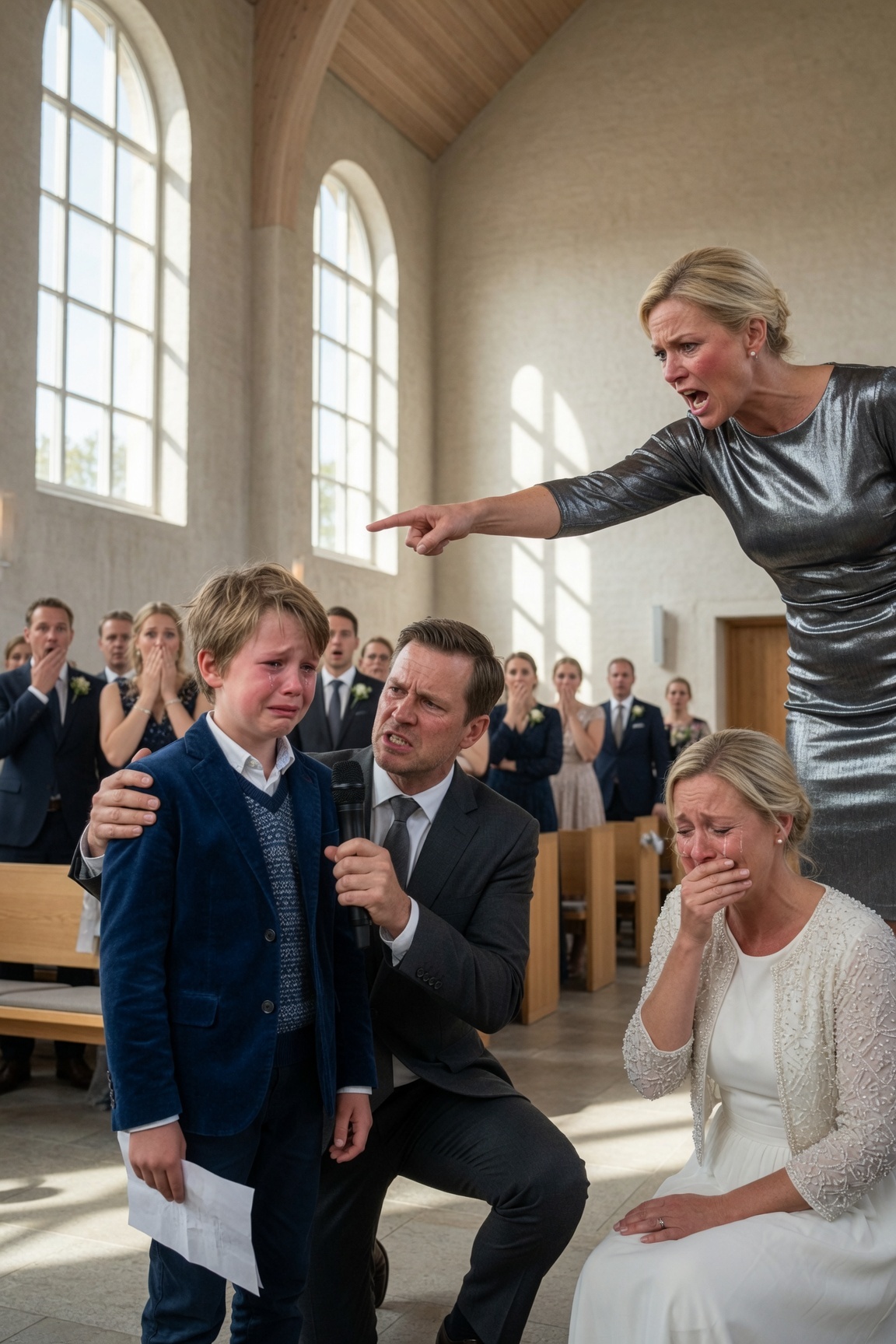 När min systers blivande svärmor kom med ett kyligt tillkännagivande under repetitionsmiddagen, tog min son tyst min hand för att gå därifrån.