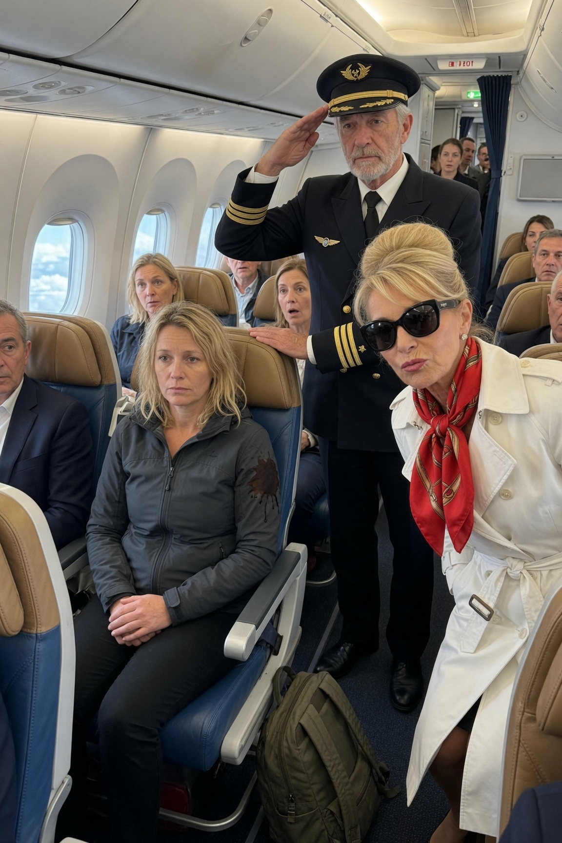 MA SŒUR M’A BALANCÉE EN CLASSE ÉCO AVEC UN SOURIRE—MAIS À L’INSTANT OÙ UN PILOTE S’EST TENU DANS L’ALLÉE, A SALUTÉ ET M’A APPELÉE « GÉNÉRALE, MADAME », SON MONDE ENTIER A COMMENCÉ À S’EFFONDRER.