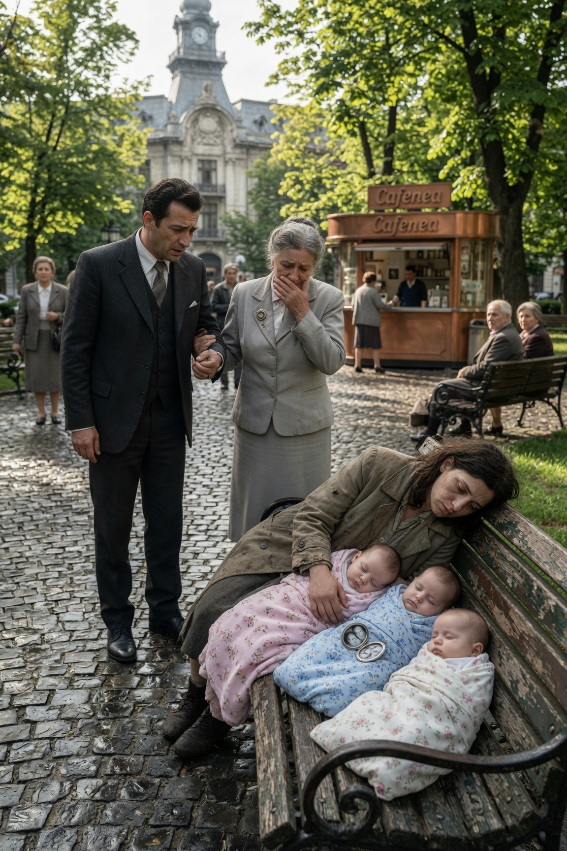 Un milionar și-a scos mama la plimbare în Central Park… Apoi și-a găsit fosta dormind pe o bancă cu trei copii care erau leit el.