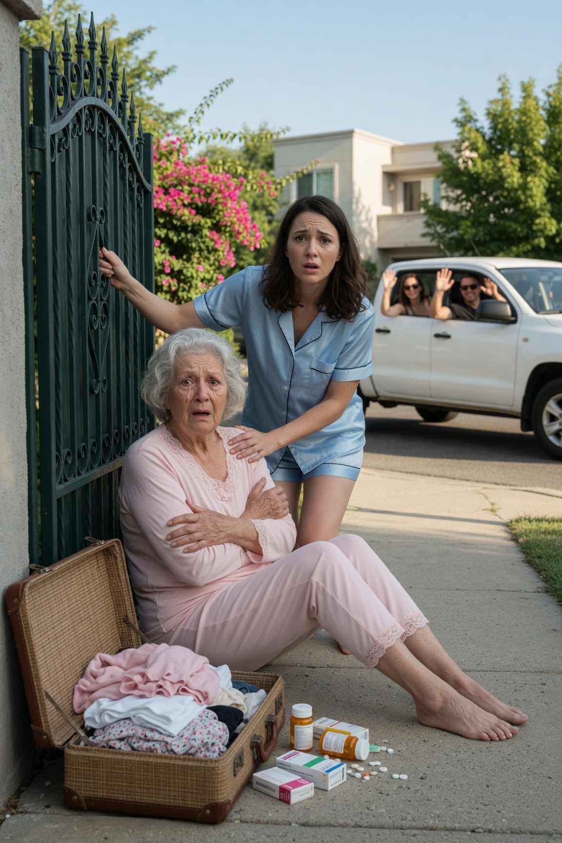 Au aruncat-o pe bunica lor cu Alzheimer în stradă ca să-i fure casa, dar un sfânt spart ascundea cel mai rău dintre karmele.

PARTEA 1

— Acolo te lăsăm pe bunica ta, Mariana. Sincer, ne-am săturat să cărăm cu această povară, să vedem dacă măcar o dată în viața ta faci ceva folositor.

Mariana a rămas înmărmurită la intrarea în cartierul ei din colonia Doctores. Ploua cu găleata și apa înghețată îi udă picioarele goale în șlapii ei.