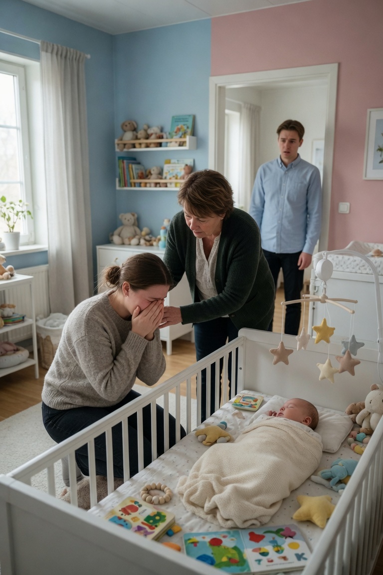 Klockan 02:03 på natten lät babys gråt konstigt.