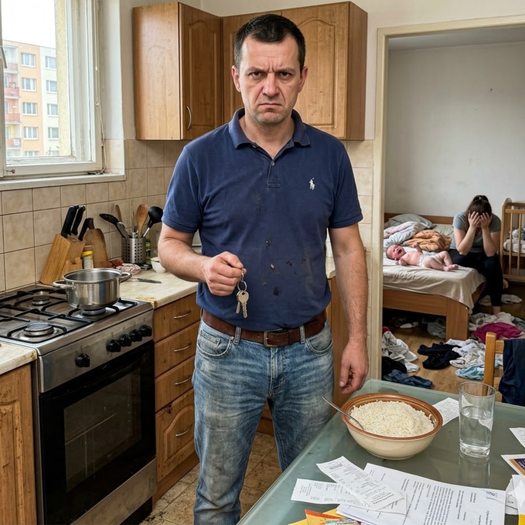VRÁTIL SA DOMOV SKÔR, ABY PRICHYTIL MANŽELKU „AKO NIČ NEROBÍ“… ALE ZMRAZOL, KEĎ NA STOLE UVIDEL MISU SUROVEJ RYŽE A HRÔZOSTRAŠNÚ SCÉNU V SPÁLNI…