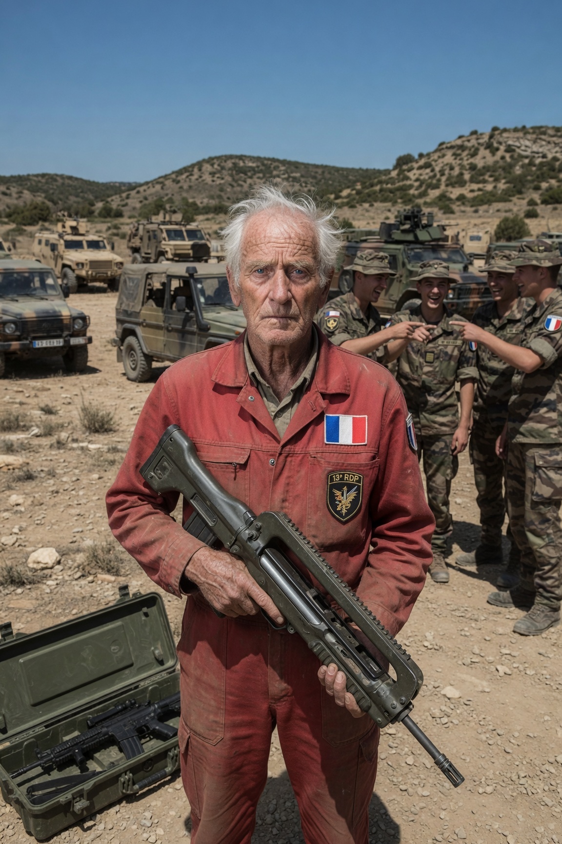 Des Marines américains ont ri quand le vieux vétéran a demandé un fusil — jusqu’à ce que le général voie son insigne de vétéran… « Pouvons-nous vous aider, mon vieux, ou avez-vous perdu le chemin de la salle de bingo ? »