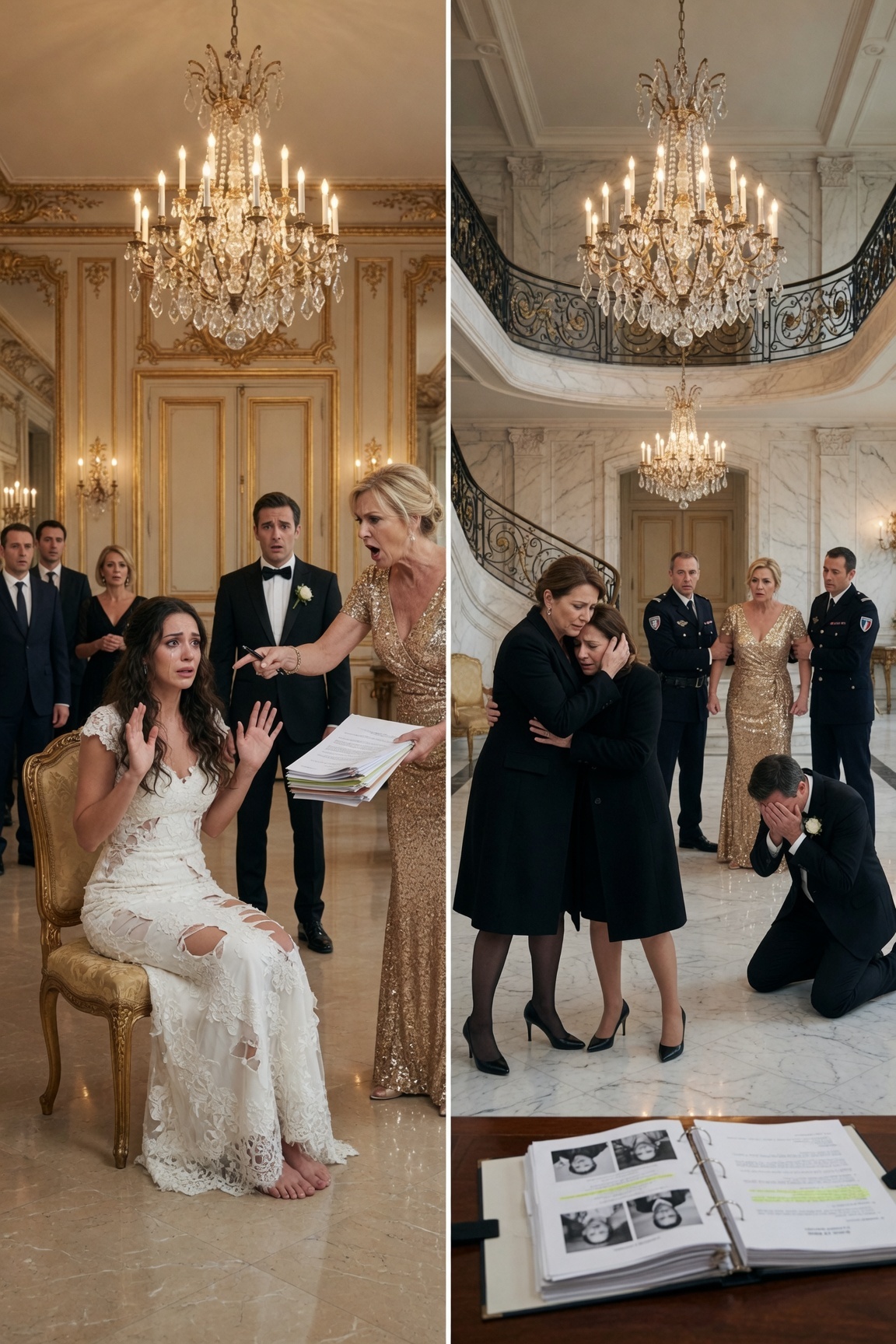Ma fille a franchi ma porte d’entrée le soir de son mariage, pieds nus, en sang, tremblant dans sa robe blanche déchirée.