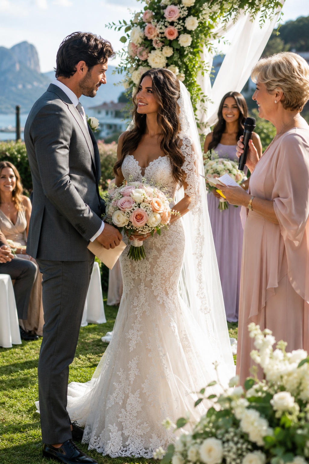 Durante la cena di prova del mio matrimonio, mia madre alzò un calice e brindò “a mia figlia e al suo futuro” senza mai pronunciare il nome del mio fidanzato, mentre l’uomo che lei voleva davvero che sposassi era seduto accanto a lei in un blazer blu scuro, sorridendo agli invitati. Toccai comunque il mio calice di vino contro il suo, piegai la mappa dei posti a sedere e la infilai nella borsa, e la mattina dopo, la busta che mi aspettava nella suite nuziale aveva già cambiato l’intera cerimonia.