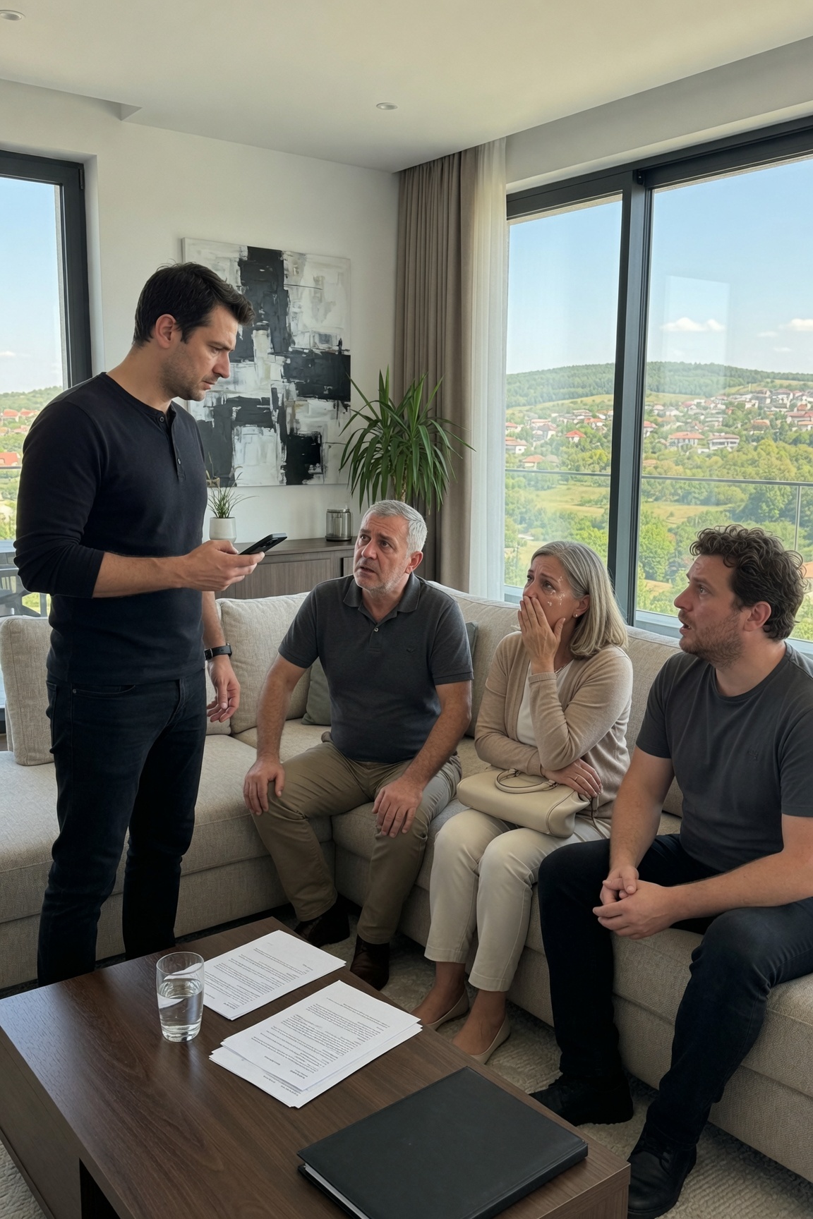 Tatăl care odată stătea lângă un pom de Crăciun sclipitor în căsuța noastră din Ohio și mi-a spus că, dacă aleg animația în locul vieții respectabile pe care o plănuise pentru mine, pot pleca și să nu mă mai întorc, stătea acum în sufrageria mea din California.