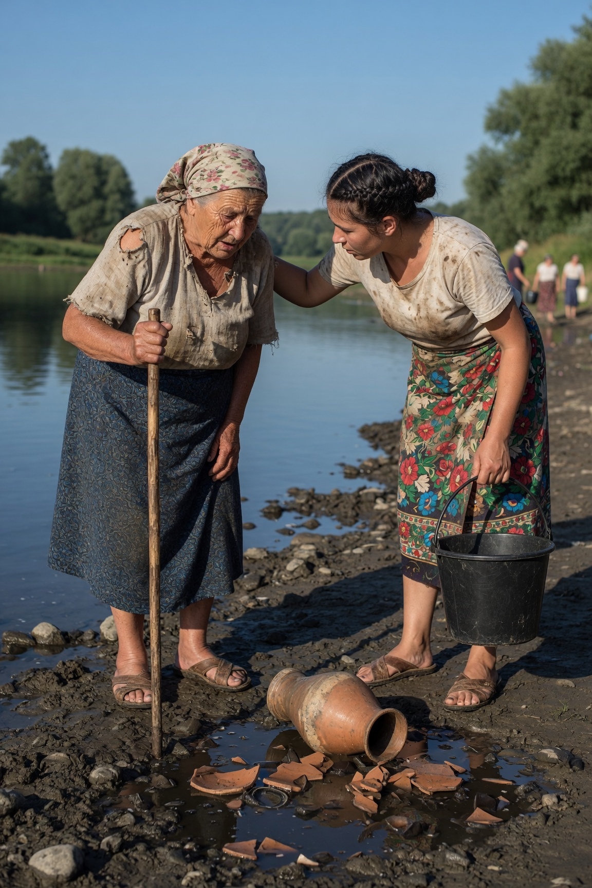 Biedna młoda nauczycielka pomogła samotnej starszej kobiecie nad rzeką… Kilka dni później całe miasteczko było w szoku, gdy kobieta odkryła prawdę o sobie.