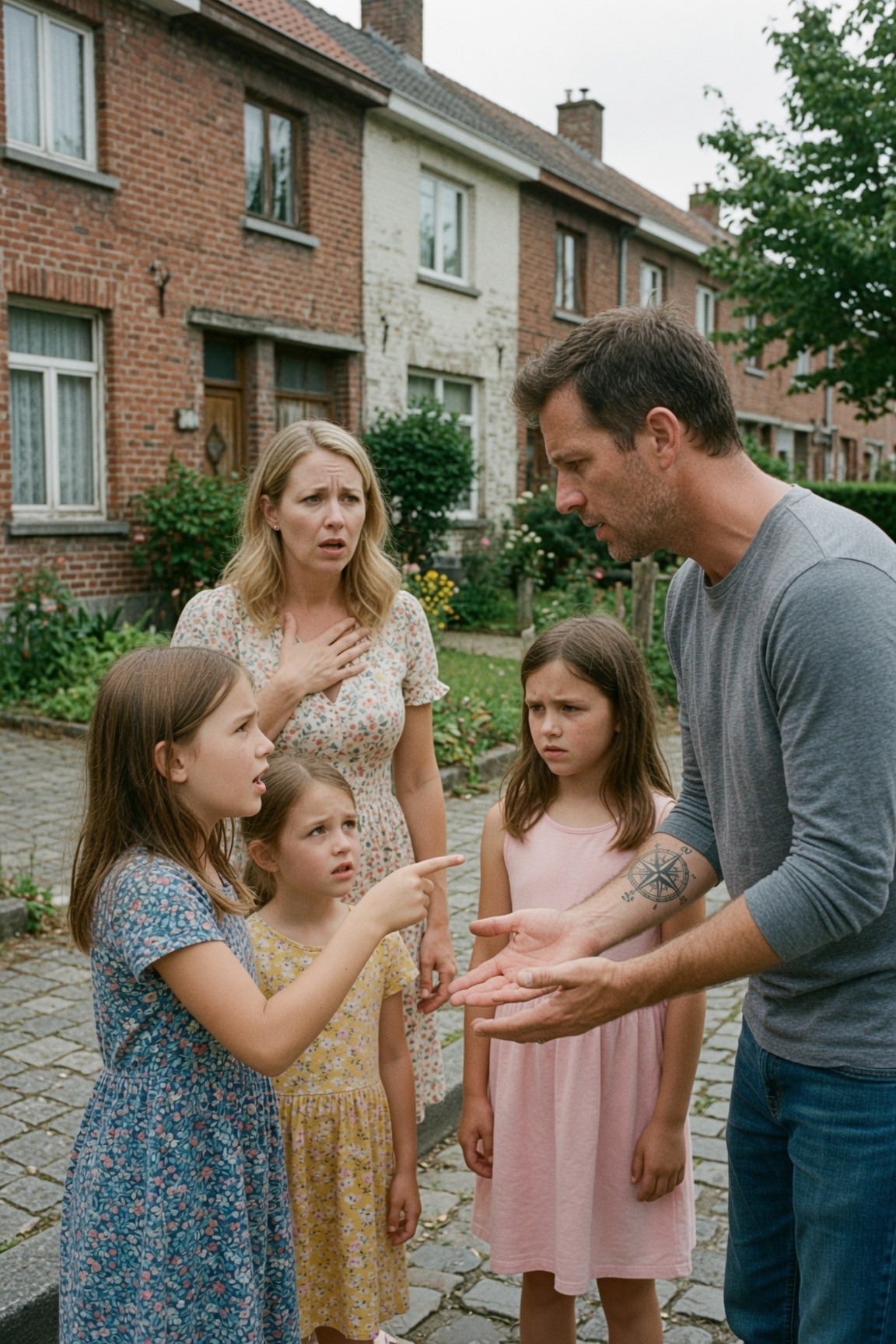 Drie kleine meisjes noemden me meneer, waarna een van hen zei dat hun moeder mijn tatoeage had en mijn hele leven viel uit elkaar.