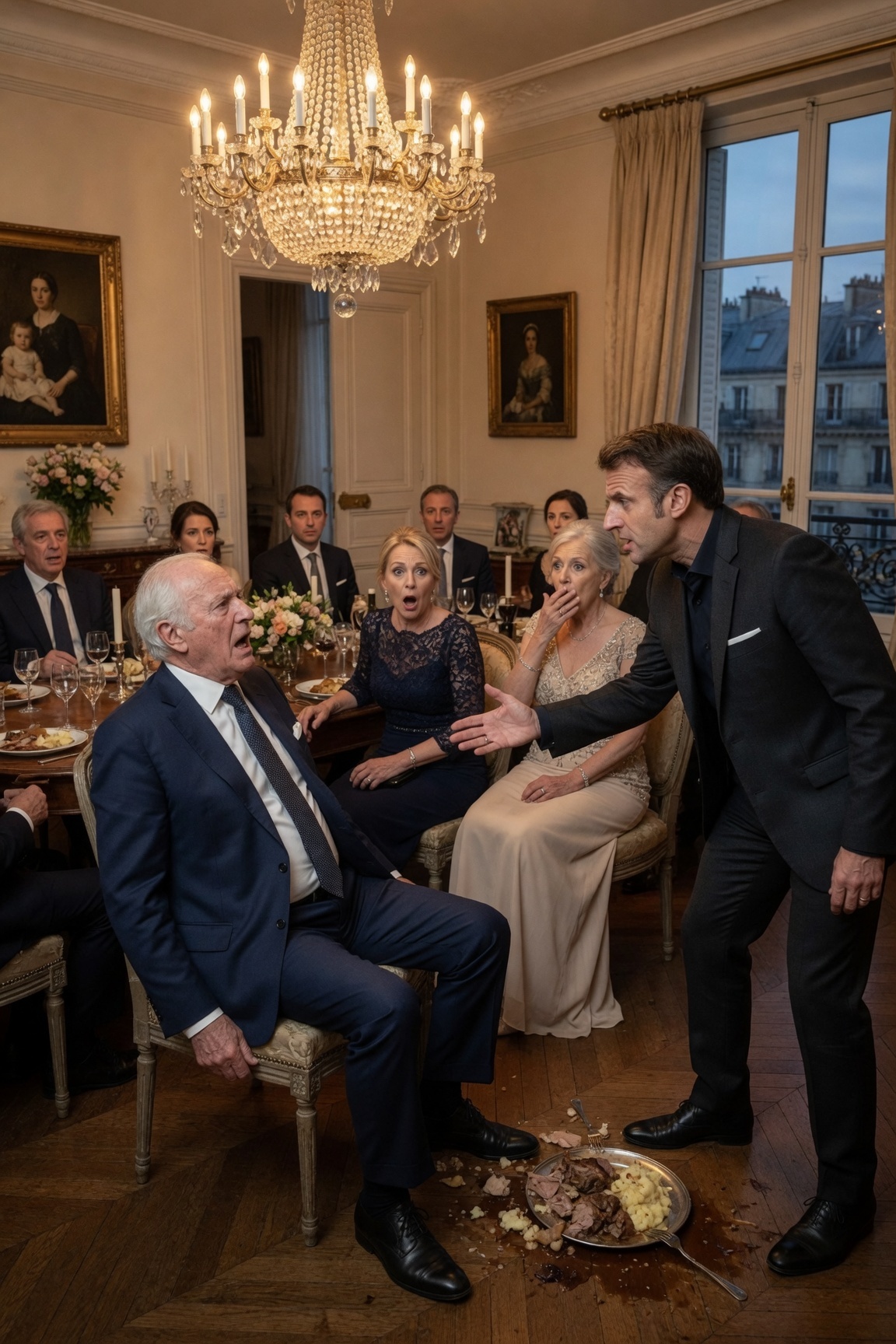 « Si t’as faim, ramasse-le par terre ! » Mon gendre s’est moqué de moi après avoir fait tomber mon assiette pendant le dîner. Je me suis levé, j’ai ajusté ma veste, et j’ai dit trois mots qui l’ont fait blêmir ! Le lendemain matin, j’ai fait quelque chose…