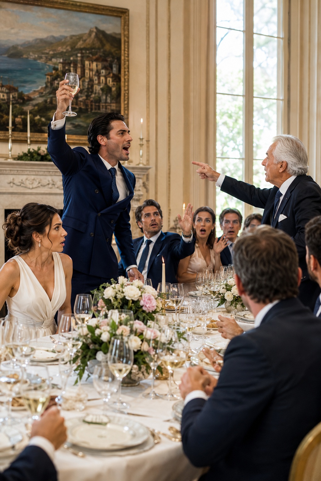 “Penso che sia meglio se te ne vai,” annunciò papà durante la cena di famiglia. Trenta paia d’occhi mi guardarono alzarmi. Ma mio marito si alzò per primo: “Lasciatemi fare un brindisi alla donna che avete appena cercato di allontanare…” La verità divenne la mia vendetta.