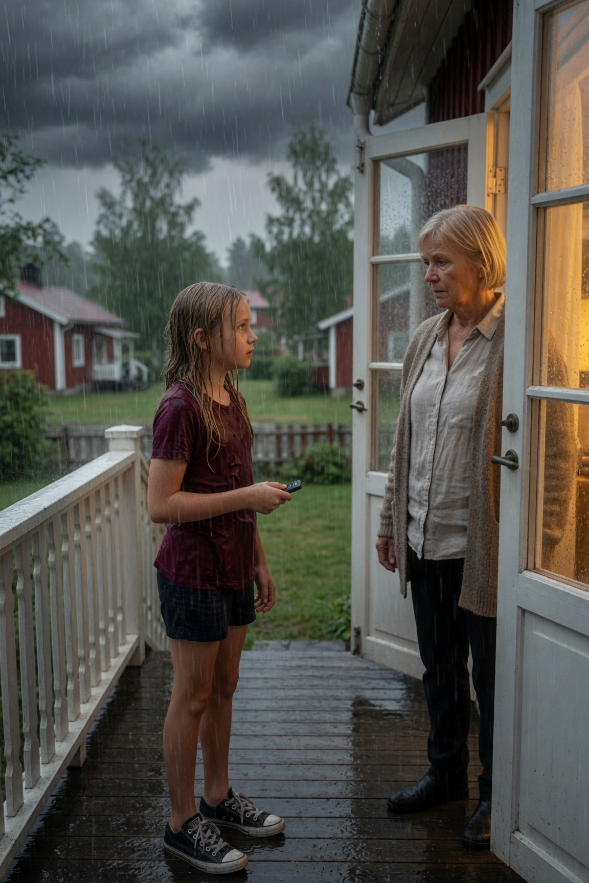 Min 11-åriga dotter kom hem och hennes nyckel passade inte. Hon tillbringade FEM TIMMAR i regnet och väntade. Sedan kom min mamma ut och sa: “Vi har alla bestämt att du och din mamma inte bor här längre.” Jag skrek inte. Jag sa bara: “Uppfattat.” Tre dagar senare fick min mamma ett BREV och blev blek…