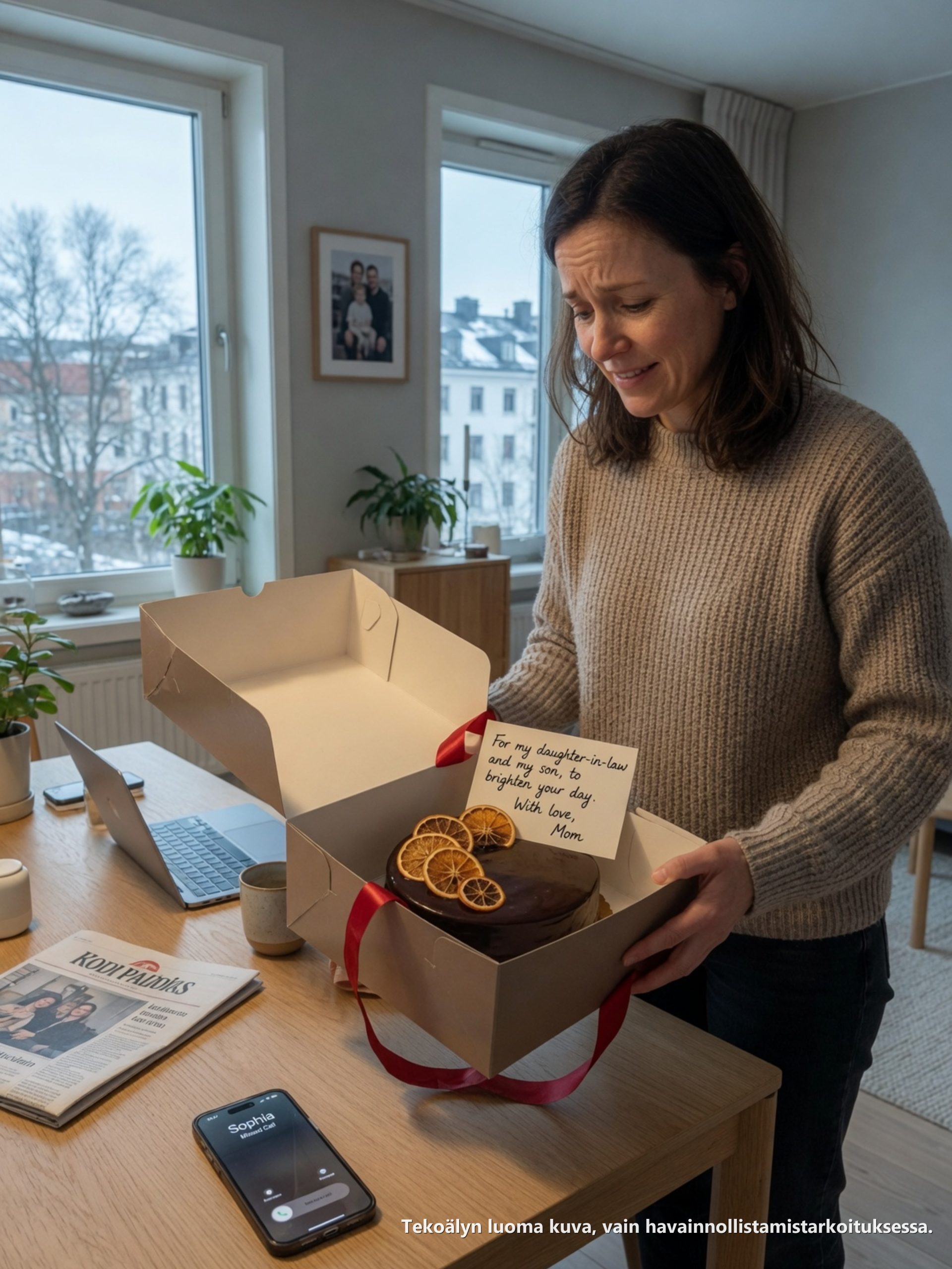 Anoppini lähetti kakun asuntooni sillä aikaa, kun mieheni oli työmatkalla, ja soitti seuraavana aamuna äänessään niin makea hymy, että vatsani kiristyi, ja kysyi: “Oletko jo maistanut sitä, Carmen?” Kun kerroin rauhallisesti antaneeni sen eteenpäin Lucylle hänen syntymäpäivälahjakseen, kaikki väri katosi hänen kasvoiltaan, hänen äänensä repesi huutoon – “Olet tappanut tyttäreni!” – ja samana iltana poliisi seisoi ovellani kysymässä sitä yhtä kysymystä, joka repisi koko perheemme auki.