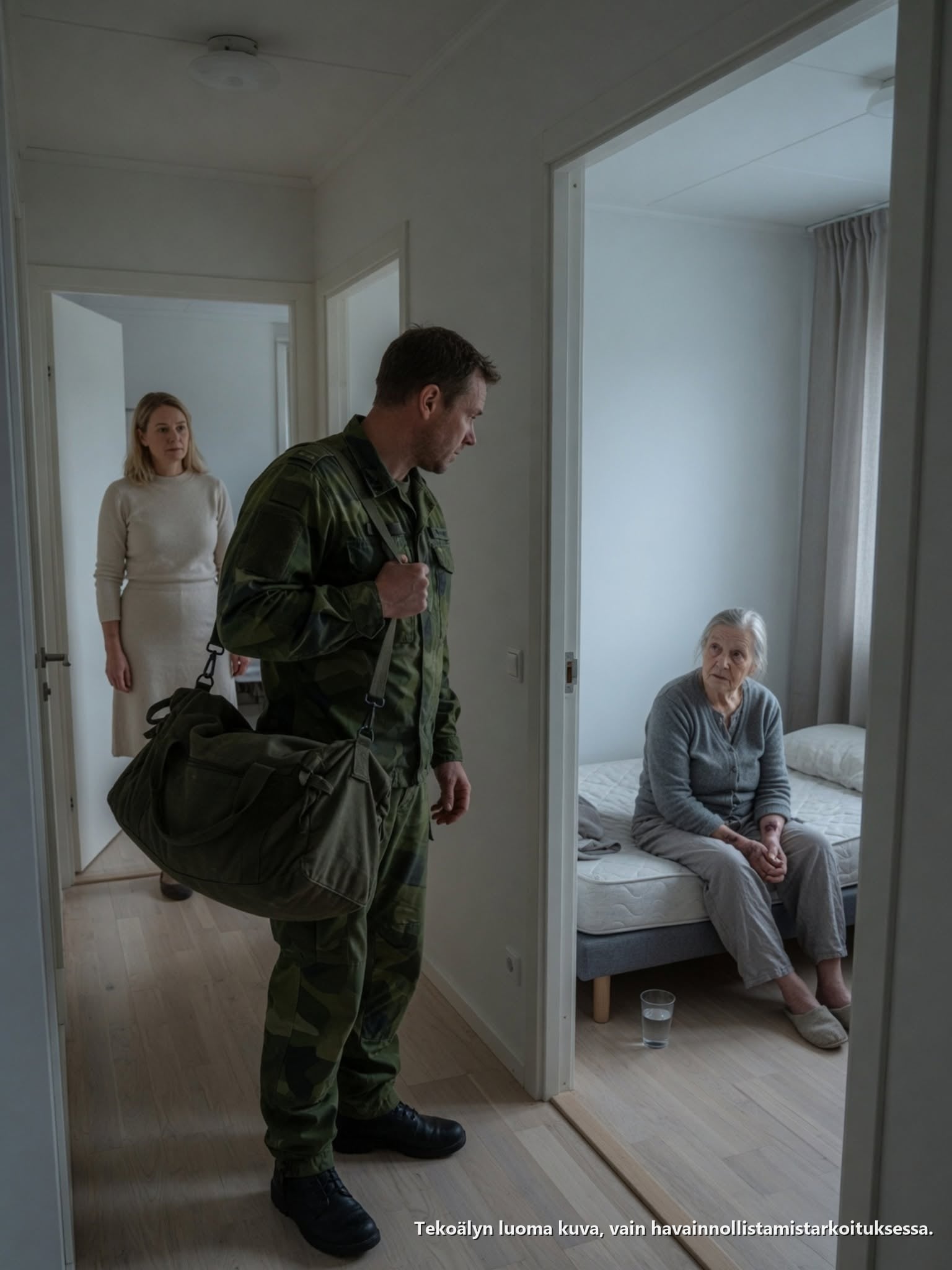“När jag kom hem från min utlandstjänst sa min fru till grannarna: ”Hans mamma har demens. Hon skadar hela tiden sig själv.”
