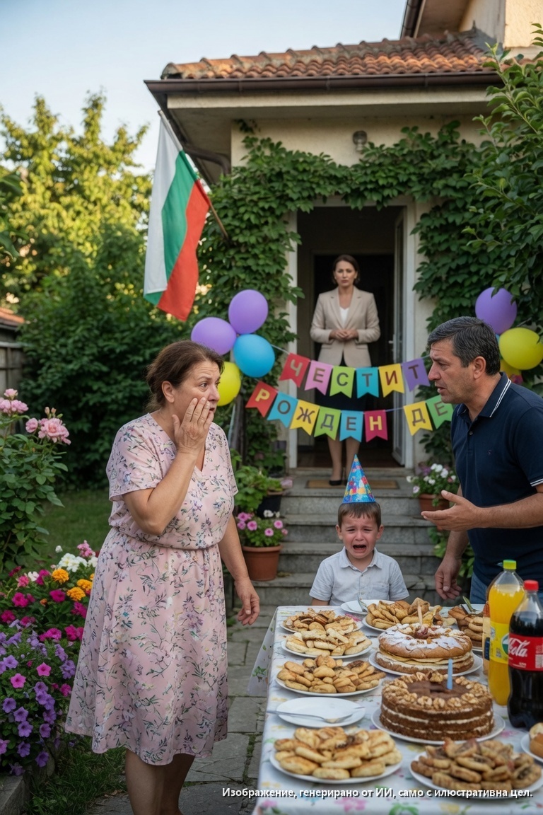 На 10-ия рожден ден на сина ми, свещите още светеха, когато съпругът ми щракна.