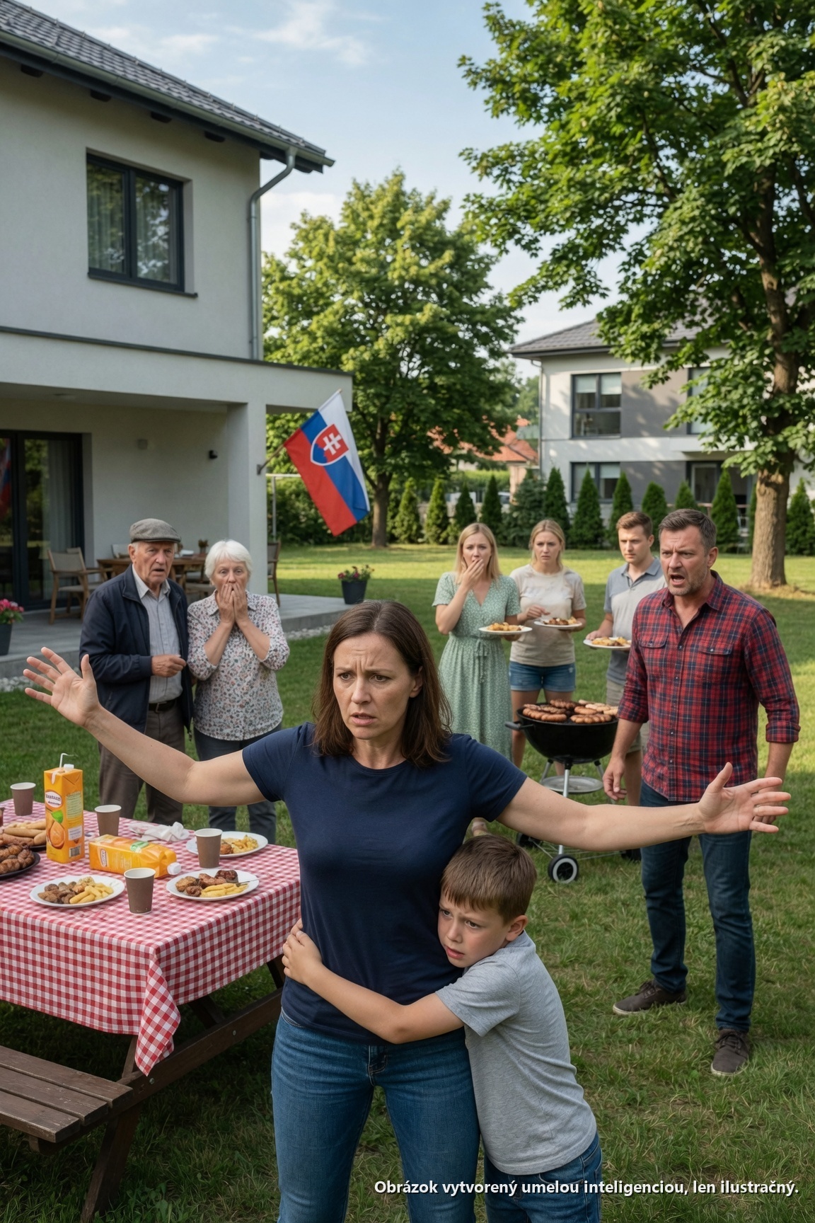 Švagor si na grilovačke robil posmech z mojej „práce za stolom“.