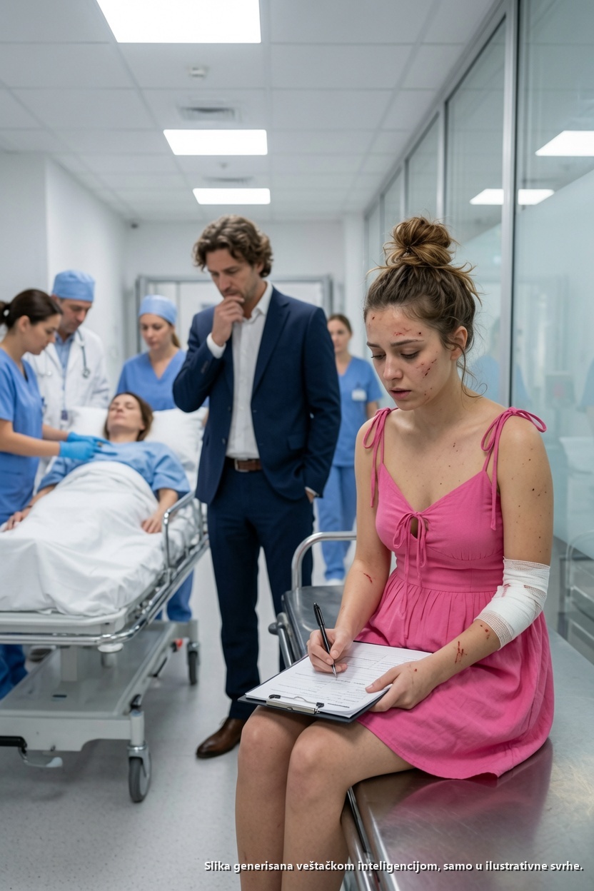 Njegova ljubav iz detinjstva i ja izvučeni smo iz iste olupine, ali on je protrčao pored mog krvavog tela da bi nju odneo u ambulantu. Drhtavim rukama sam potpisala sopstvenu saglasnost za operaciju. Satima kasnije, upao je u bolnicu.