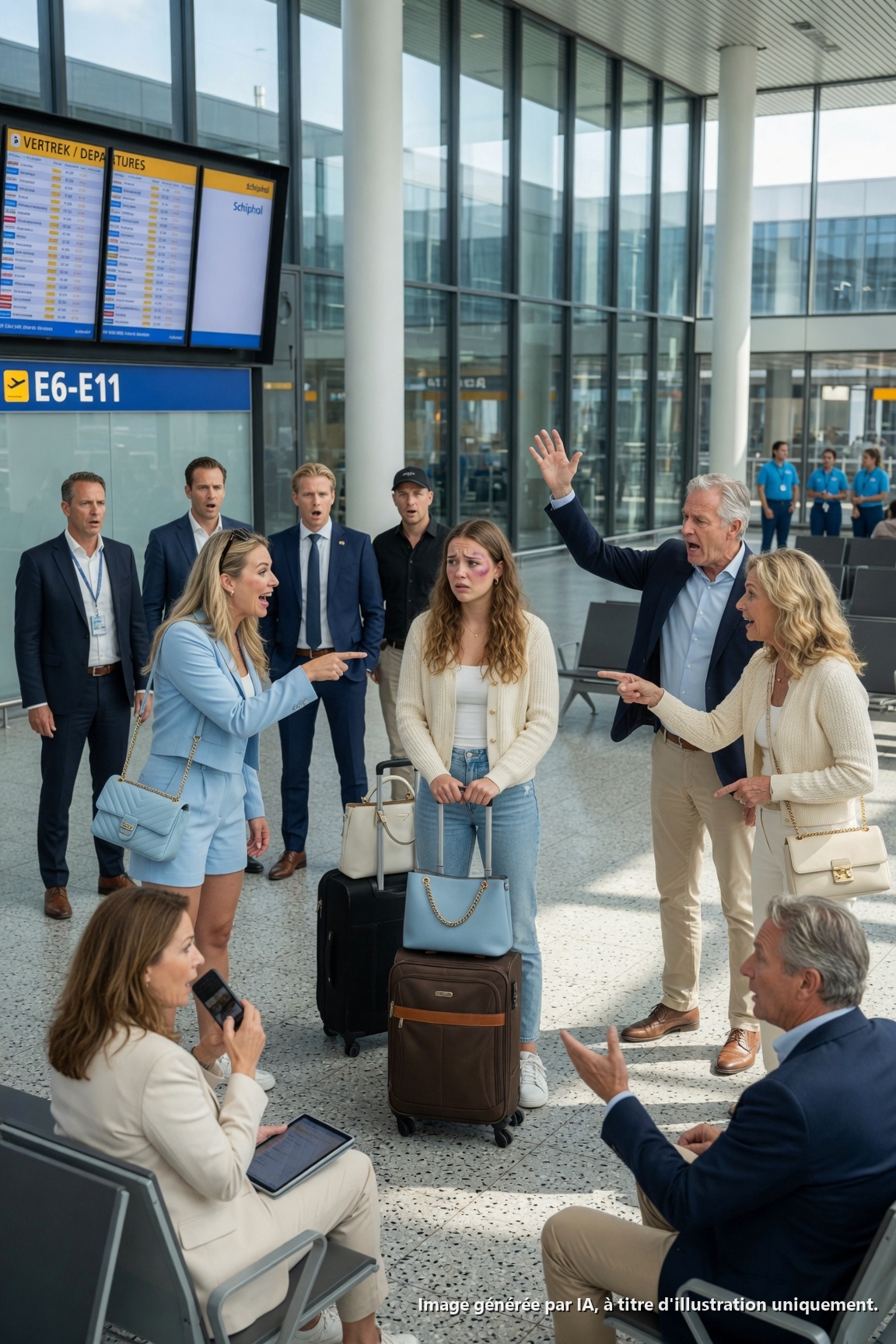 Mijn vader gaf me een klap op het vliegveld omdat ik weigerde de tassen van mijn zus te dragen. Mijn zus lachte: “Ze kan bij de schoonmakers gaan zitten.” Mijn moeder lachte: “Zij is familie. Jij bent gewoon een last.” Ze hadden geen idee wat ik daarna zou doen.