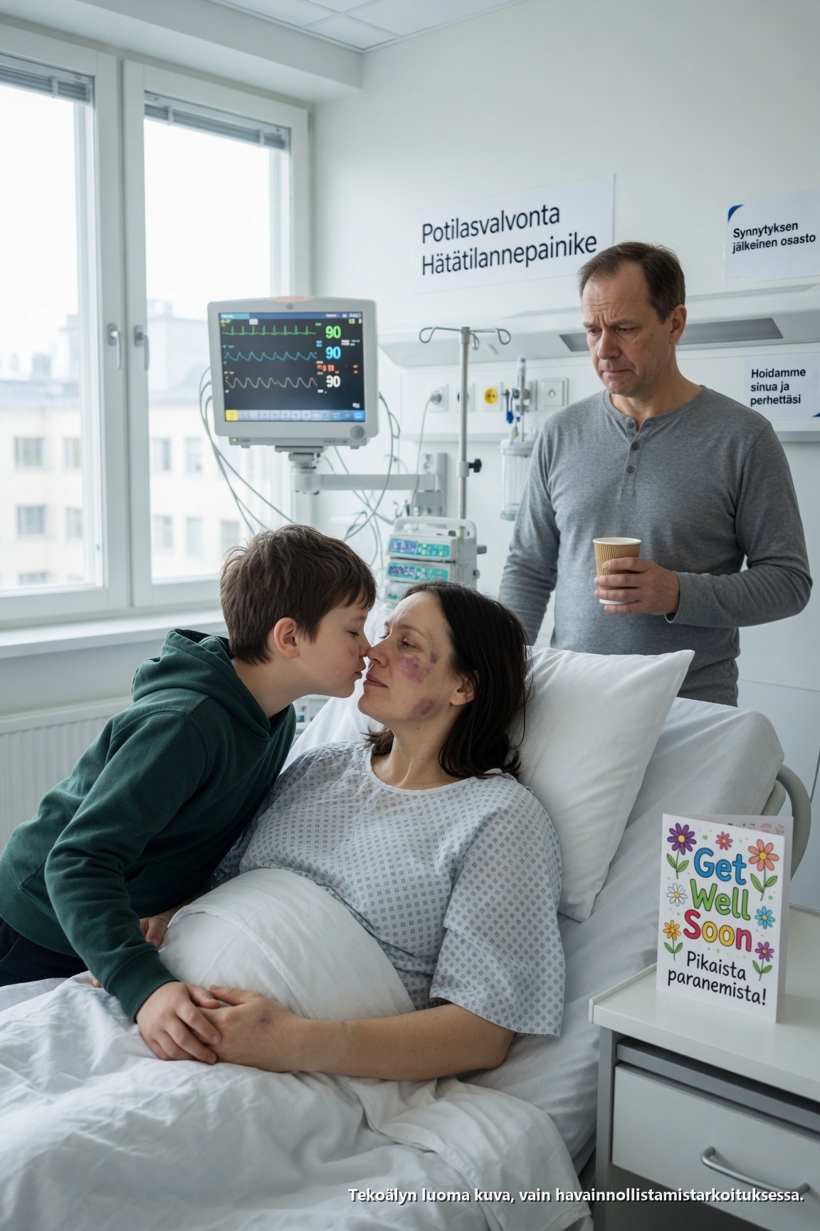 Heräsin koomasta ja kuulin poikani kuiskaavan,