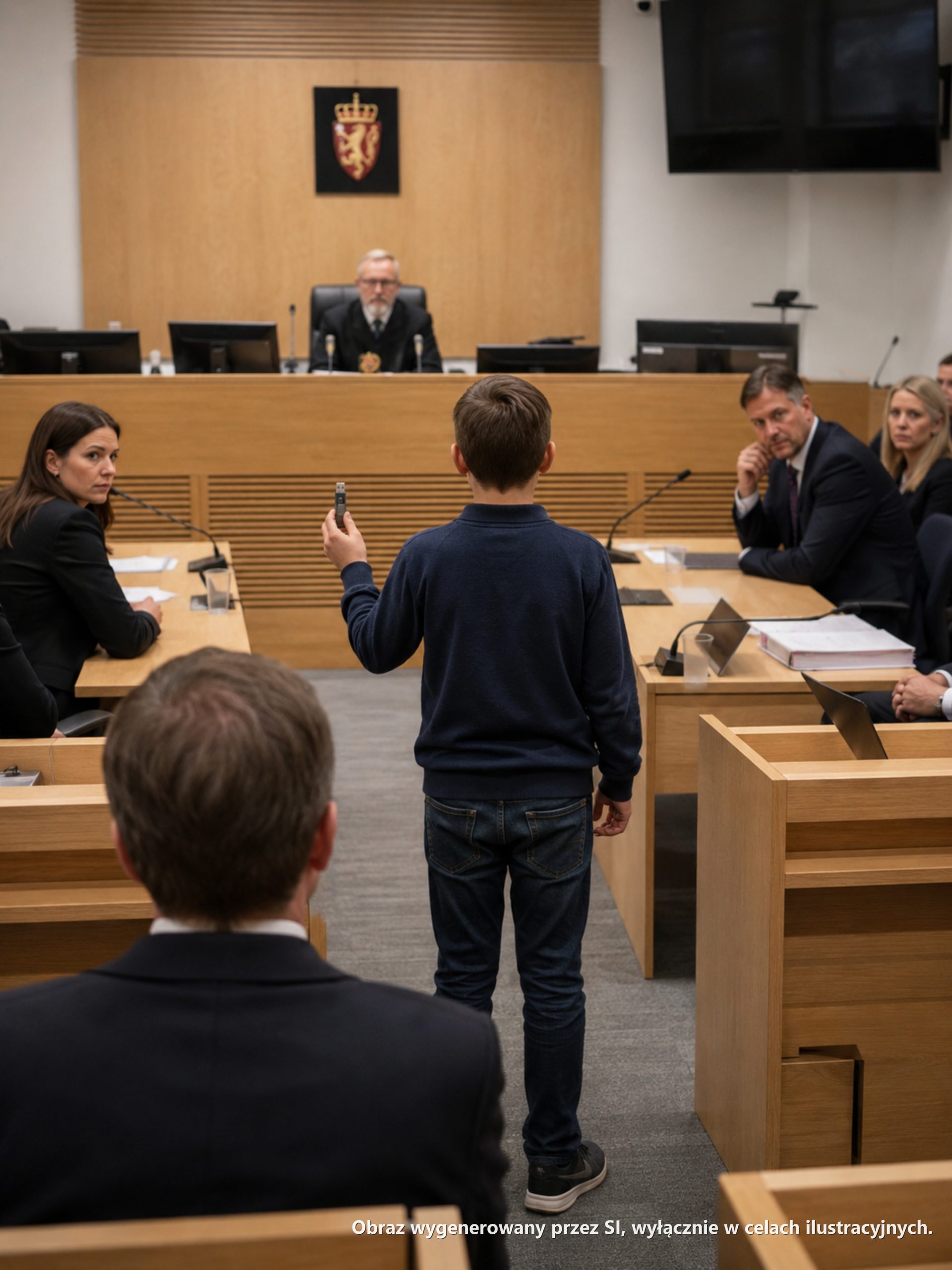 Podczas rozprawy dotyczącej testamentu babci, mój brat oskarżył mnie o manipulację. Wtedy mój 11-letni syn wyjął pendrive’a i powiedział: “Babcia kazała mi wam to dać, jeśli będą kłamać.” W całej sali sądowej zapadła martwa cisza.
