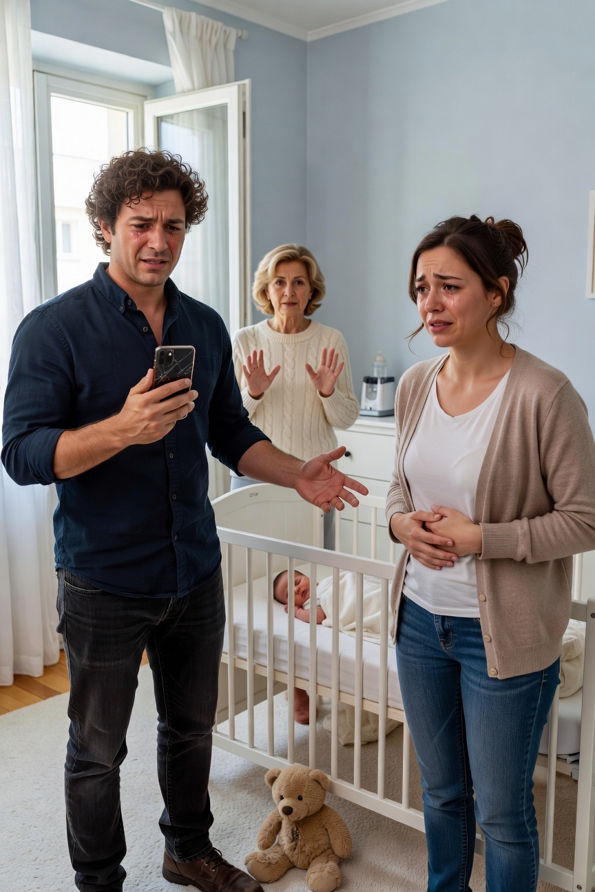 Ho sistemato la telecamera per controllare il mio bambino durante il pisolino, ma ciò che ho sentito mi ha distrutto per primo: mia madre ringhiava, “Vivi alle spalle di mio figlio e osi ancora dire che sei stanca?” Poi, proprio accanto alla culla del mio bambino, ha afferrato mia moglie per i capelli. Mia moglie non ha urlato. È rimasta immobile. È stato in quel momento che ho capito il suo silenzio.