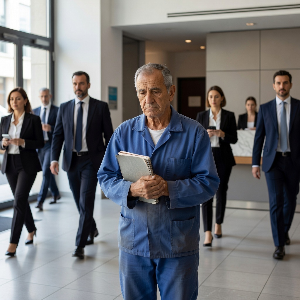 Le concierge que tout le monde ignorait a laissé une lettre qui a changé toute une entreprise.