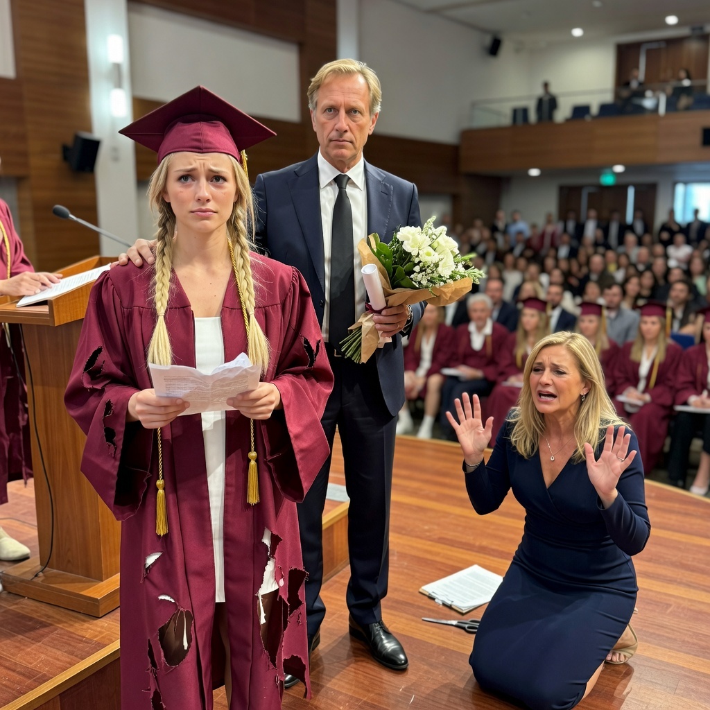 Mia madre ha distrutto il mio abito di laurea e mi ha detto “sei una vergogna per questa famiglia”. Pensavo volesse controllare il mio futuro, finché il mio discorso davanti a tutti non ha spinto mio nonno a chiedere dei soldi che lei nascondeva.