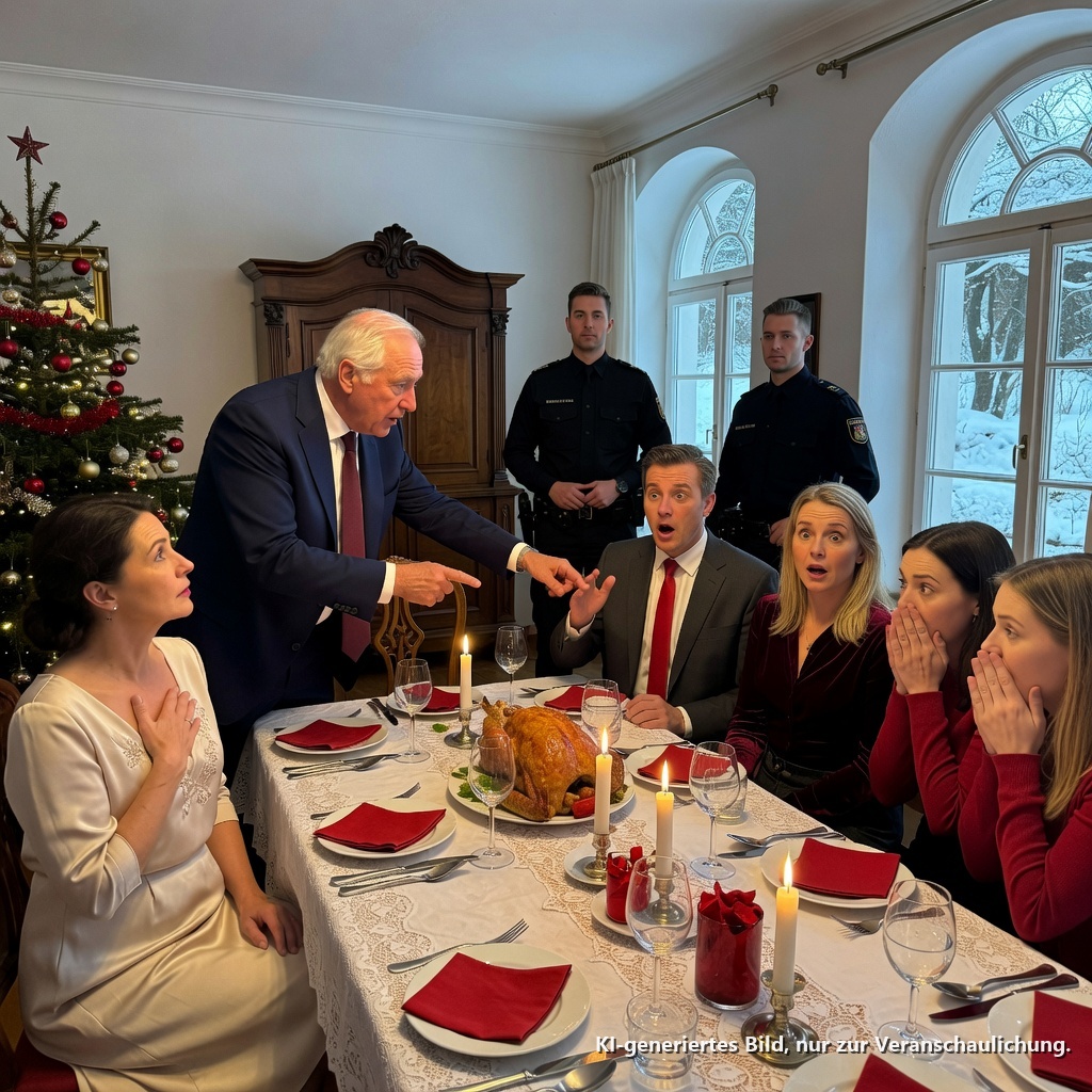 At Christmas dinner, my grandfather slammed the table: “Why is a stranger controlling the multi-million dollar company I left you?” I froze, then said: “What are you talking about? I don’t have a single dollar in my account.” The room fell silent. My parents and brother turned pale. Then the police arrived…