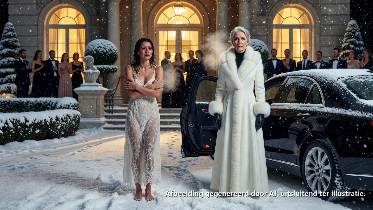 Het was -10°C op kerstavond. Mijn vader sloot me buiten in de sneeuw omdat ik “tegen hem had ingesproken tijdens het avondeten.” Ik keek door het raam hoe ze cadeautjes uitpakten. Een uur later stopte er een zwarte limousine…