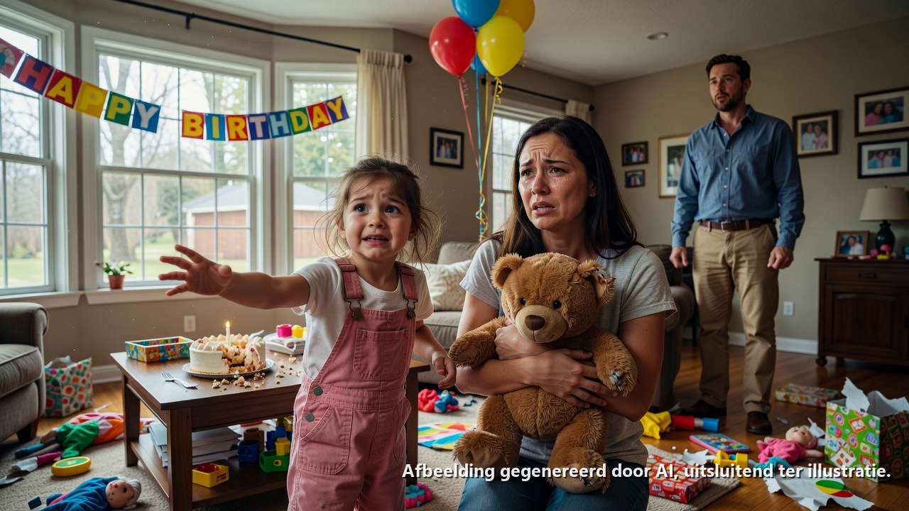 Mijn schoonouders stuurden mijn 6-jarige dochter een schattige bruine teddybeer voor haar verjaardag. Ze glimlachte even, maar verstijfde toen plotseling en vroeg: “Mama, wat is dat?”