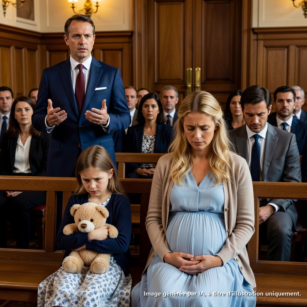 Une épouse enceinte a demandé le divorce au juge et a tout donné à son mari tandis que sa maîtresse souriait, mais la salle d’audience est devenue silencieuse lorsque le juge a fait entrer une petite fille qui avait révélé ce que son père et la « dame cruelle » avaient fait.