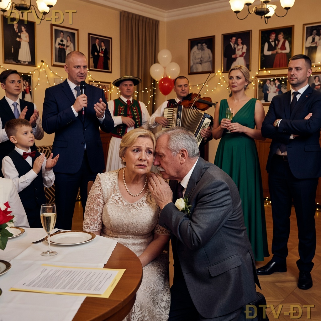 Moje dzieci zorganizowały przyjęcie niespodziankę z okazji 40. rocznicy naszego ślubu, a ja prawie płakałam ze szczęścia. Wtedy mąż ścisnął mnie za nadgarstek i szepnął: „Udawaj, że zemdlałaś, musimy teraz uciekać”.