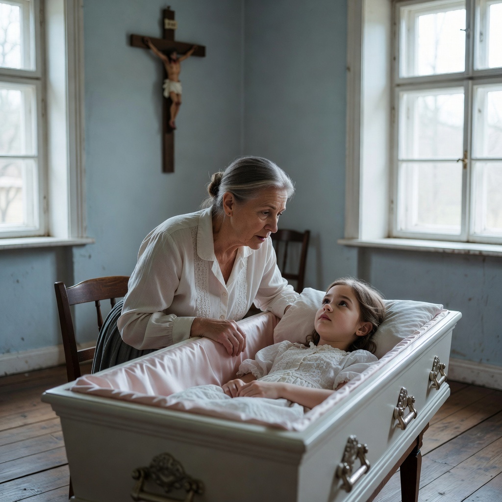 BABCIA OTWORZYŁA TRUMNĘ WNUCZKI, BY SIĘ POŻEGNAĆ – WTEDY „MARTWA” DZIEWCZYNKA SZEPNĘŁA: „NIE POZWÓL TACIE MNIE ZABRAĆ”