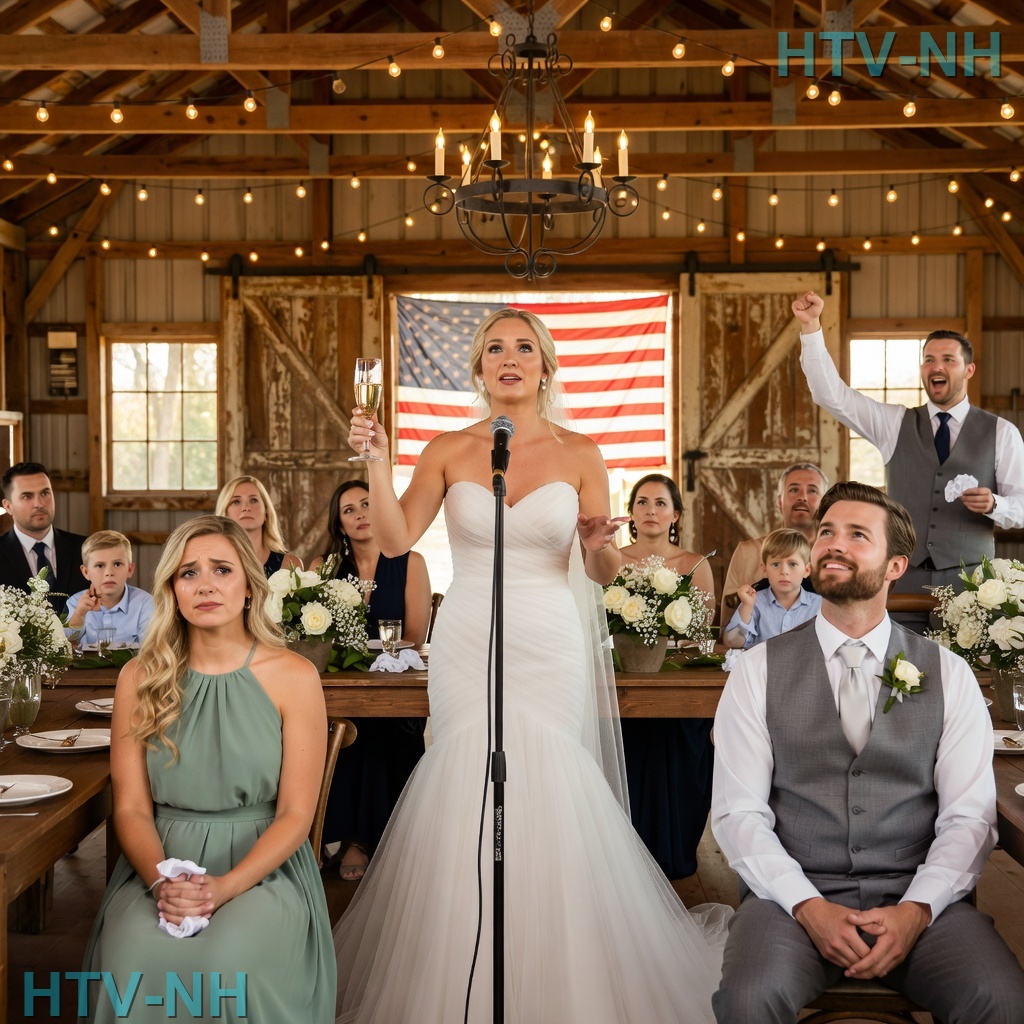 My sister’s wedding reception turned into a public execution the moment she grabbed the microphone, locked eyes with me, and smirked with pure malice