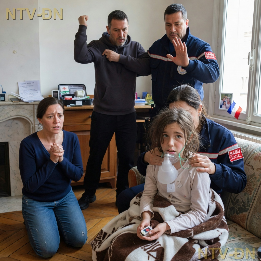 En rentrant de ma formation, j’ai trouvé ma fille de cinq ans en train de se battre pour respirer. Mon mari se tenait à quelques pas, avec un sourire tranquille. « Elle avait besoin d’une leçon », a-t-il dit en haussant les épaules. Mes mains sont devenues froides pendant que j’appelais les secours. Ils sont arrivés — et dès que le deuxième secouriste l’a regardé, toute la pièce a changé.