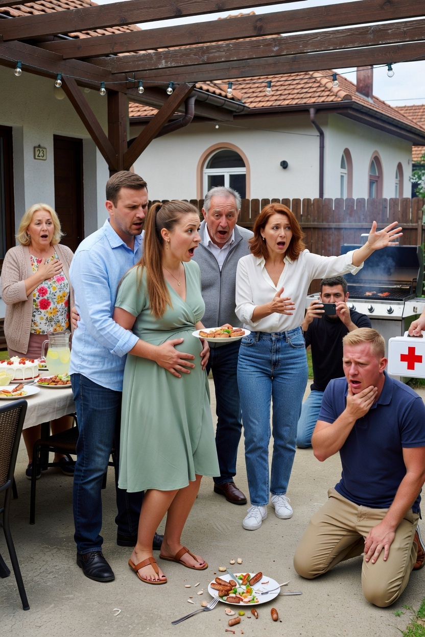 Moja šogorica mi je dodala tanjir za večeru nakon što sam objavila trudnoću—pet minuta kasnije, njen sopstveni muž se srušio.