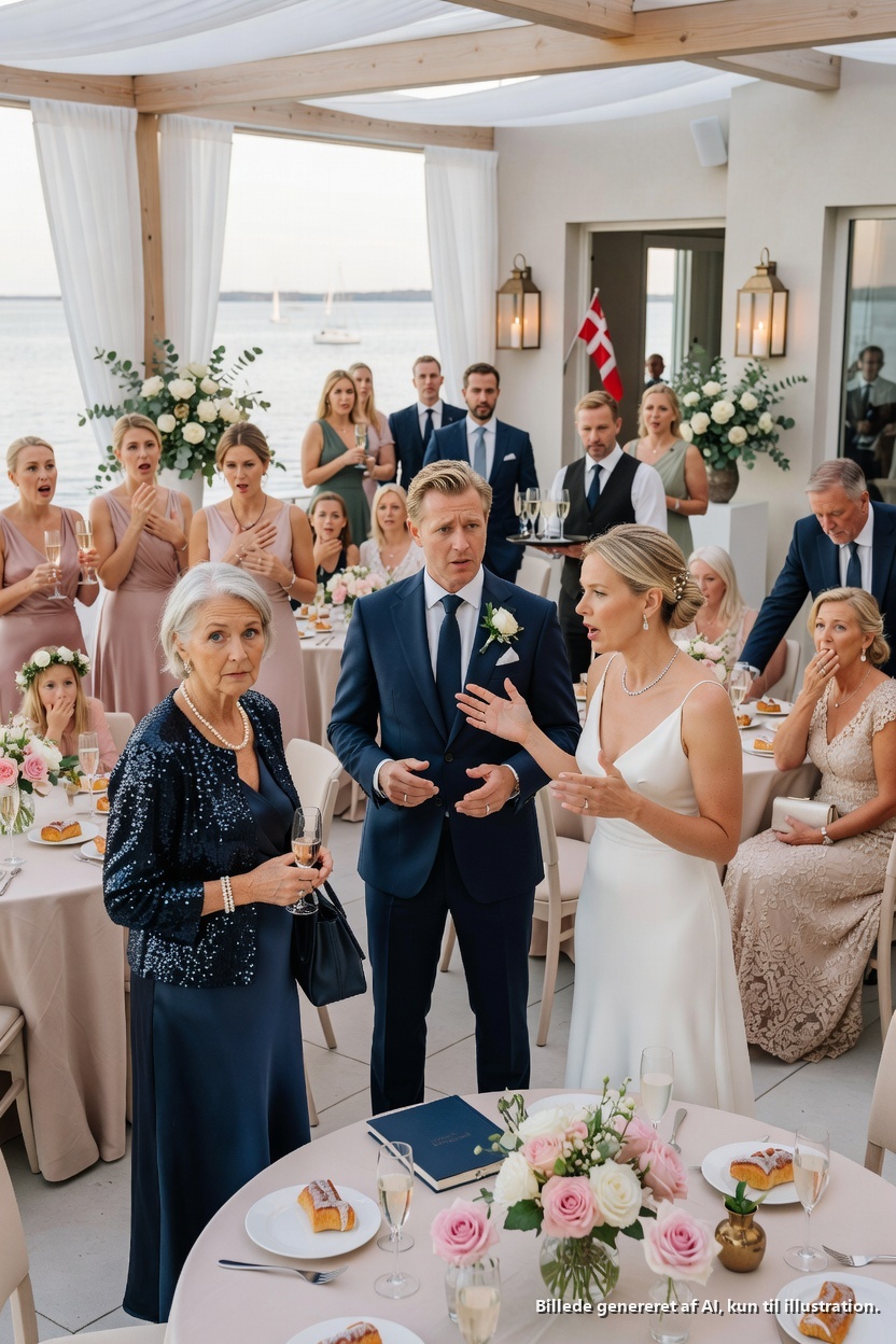 Ved generalprøve-middagen til det bryllup, jeg betalte for, trak kvinden, der skulle giftes med min søn, mig ud på en sideterrasse.