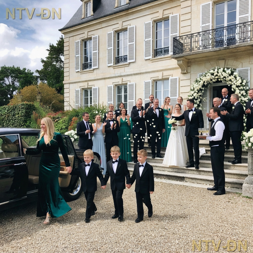Ich habe meine 5-jährigen Drillinge zur Hochzeit meines millionenschweren Ex-Mannes mitgebracht… und als seine Familie sie sah, wurde das gesamte Anwesen still.