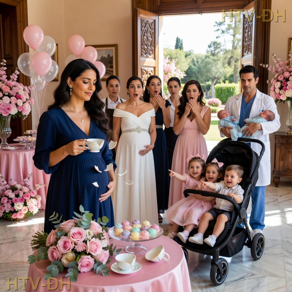 Mi tía me llamó “mercancía dañada” en el baby shower de mi hermana… entonces mi esposo cirujano entró con nuestros cinco hijos y expuso la mentira que mi familia había creído durante seis años.