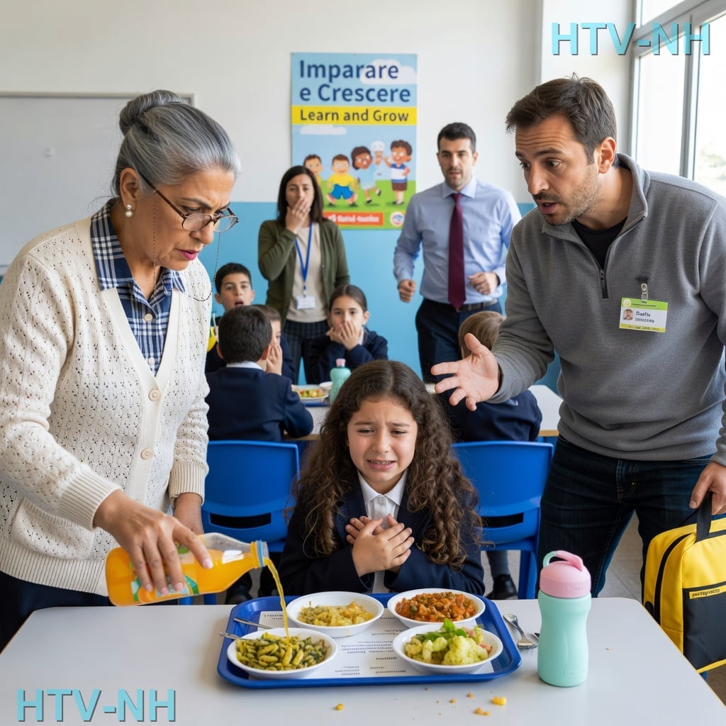Un papà miliardario andò a sorprendere sua figlia durante il pranzo a scuola, solo per trovare la sua insegnante che versava del succo di frutta sul vassoio della bambina mentre lei piangeva. Quello che fece dopo scosse l’intera scuola.