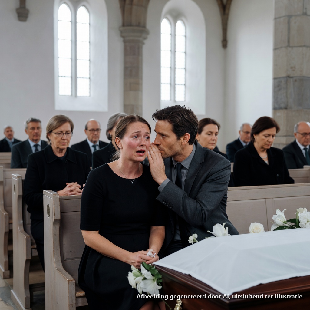 Tijdens de begrafenis van mijn vader fluisterde mijn man in mijn oor: ‘Ik heb het slot vervangen van het appartement van 30 miljoen dollar dat je hebt geërfd. Als je het niet leuk vindt, kunnen we scheiden.’ Ik barstte in lachen uit, want het appartement is…