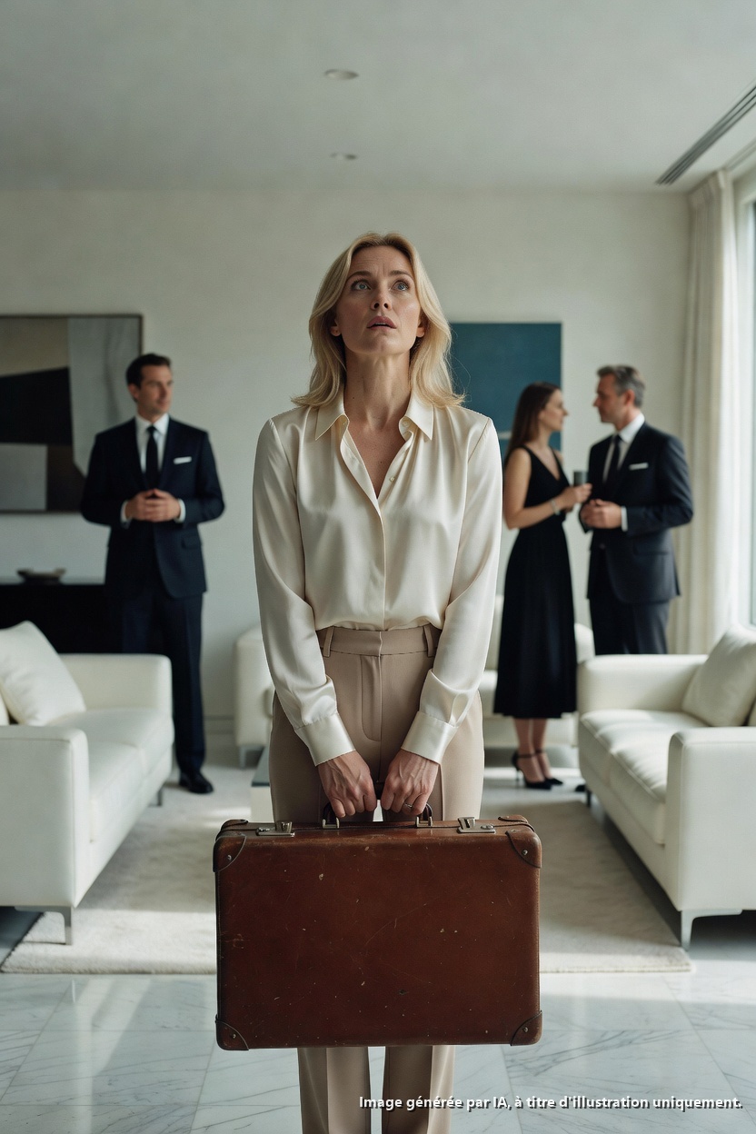 Mon mari, son associée a traversé mon salon comme si elle en était déjà propriétaire, tandis qu’il me disait de « passer à autre chose » — après que j’eus signé la maison, les comptes, tout. Cette nuit-là, je me suis installée dans un motel avec quarante-sept dollars et une valise… et j’ai trouvé la vieille carte bancaire de mon père décédé dans une poche de veste. À midi, un banquier me murmurait que j’avais 51 millions de dollars. Trois mois plus tard, mon ex-mari ruiné m’a appelée, me suppliant de l’aider…

Je m’appelle Emma Reynolds, et si quelqu’un m’avait prévenue que mon monde entier pouvait s’effondrer en un seul après-midi, j’aurais souri et balayé l’idée d’un revers de main.